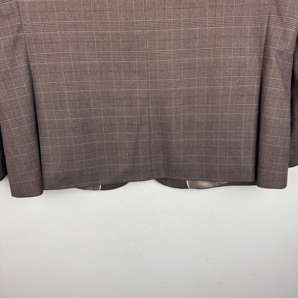 Banana Republic Men 46 Regular Gray Glen Plaid Slim Fit Sport Coat Blazer Jacket - Picture 3 of 11